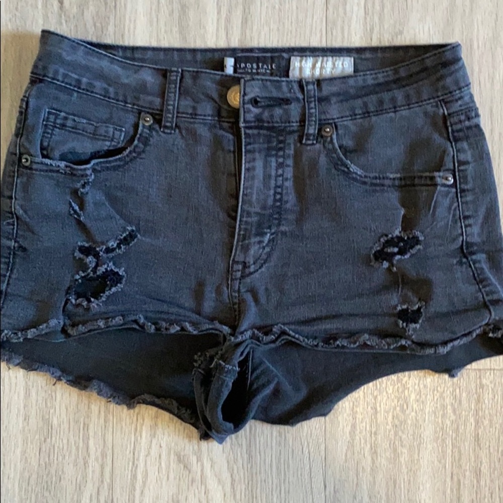Black Denim Shorts